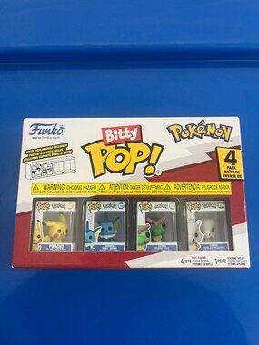 Funko Pokemon Bitty POP! Pikachu, Caterpie, Cubone Vinyl Mini Figure 4-Pack
